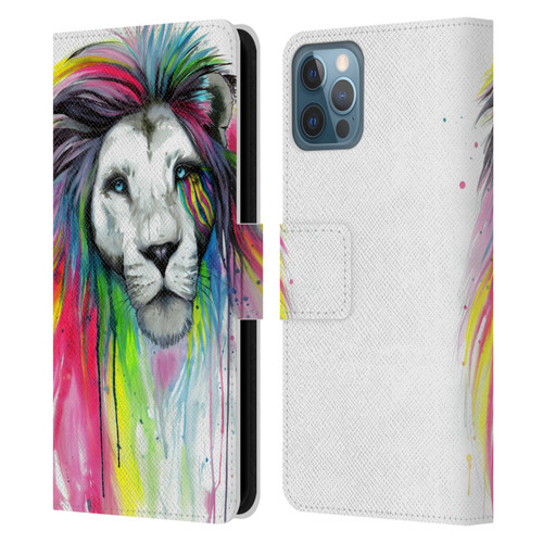 Pixie Cold Cats Rainbow Mane Leather Book Wallet Case Cover For Apple iPhone 12 / iPhone 12 Pro