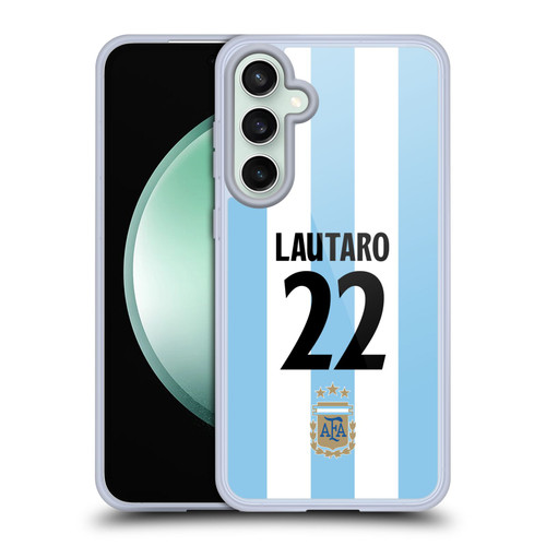 Argentina National Football Team 2024/25 Player Home Kit 1st Group Lautaro Martínez Soft Gel Case for Samsung Galaxy S23 FE 5G & MagSafe