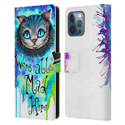 Pixie Cold Cats We Are All Mad Here Leather Book Wallet Case Cover For Apple iPhone 12 Pro Max