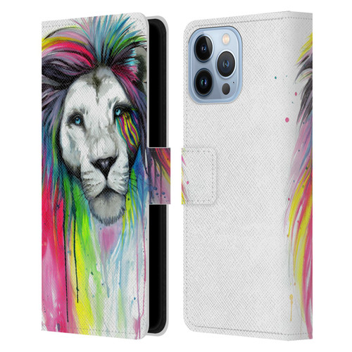 Pixie Cold Cats Rainbow Mane Leather Book Wallet Case Cover For Apple iPhone 13 Pro Max