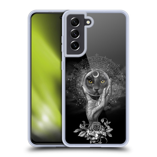 Alchemy Gothic Graphic Art Grimalkin's Glass Soft Gel Case for Samsung Galaxy S21 FE 5G & MagSafe