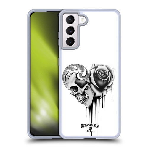 Alchemy Gothic Graphic Art Black Love Soft Gel Case for Samsung Galaxy S21+ 5G & MagSafe