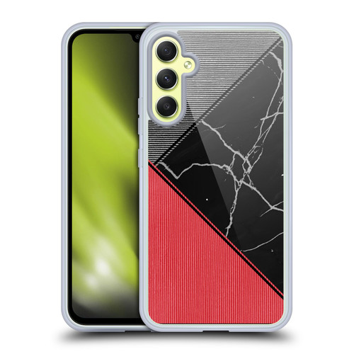 Alyn Spiller Marble Colour Block Soft Gel Case for Samsung Galaxy A34 5G