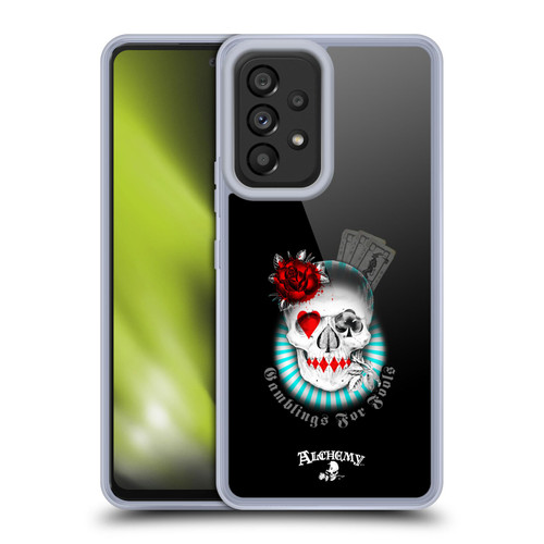 Alchemy Gothic Skull And Cards Gambling's For Fools Soft Gel Case for Samsung Galaxy A53 5G (2022)