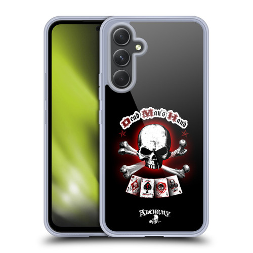 Alchemy Gothic Skull And Cards Dead Man's Hand Soft Gel Case for Samsung Galaxy A54 5G