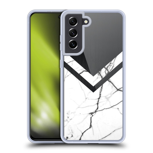 Alyn Spiller Marble Half Cut Soft Gel Case for Samsung Galaxy S21 FE 5G & MagSafe