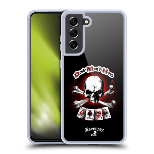 Alchemy Gothic Skull And Cards Dead Man's Hand Soft Gel Case for Samsung Galaxy S21 FE 5G & MagSafe