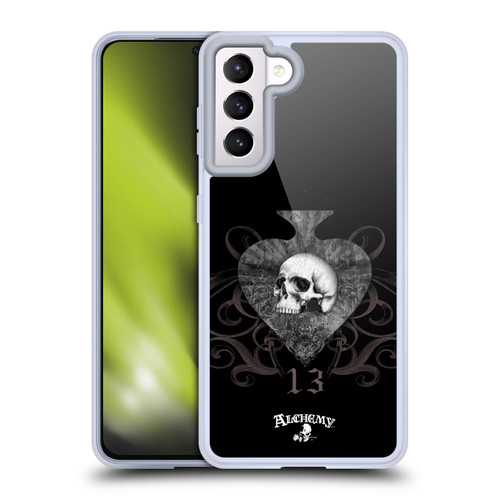 Alchemy Gothic Skull And Cards Death Club Soft Gel Case for Samsung Galaxy S21 5G & MagSafe