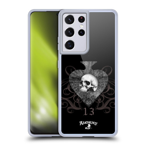 Alchemy Gothic Skull And Cards Death Club Soft Gel Case for Samsung Galaxy S21 Ultra 5G & MagSafe