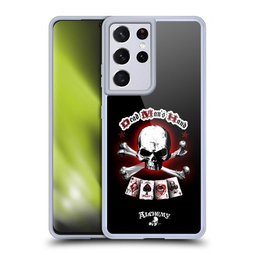 Alchemy Gothic Skull And Cards Dead Man's Hand Soft Gel Case for Samsung Galaxy S21 Ultra 5G & MagSafe