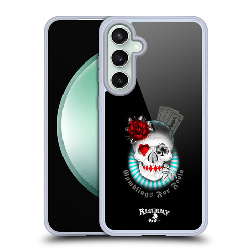 Alchemy Gothic Skull And Cards Gambling's For Fools Soft Gel Case for Samsung Galaxy S23 FE 5G & MagSafe