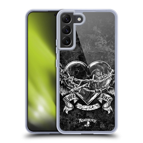 Alchemy Gothic Wing Black Romance Soft Gel Case for Samsung Galaxy S22+ 5G & MagSafe