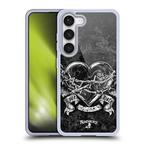 Alchemy Gothic Wing Black Romance Soft Gel Case for Samsung Galaxy S23 5G & MagSafe