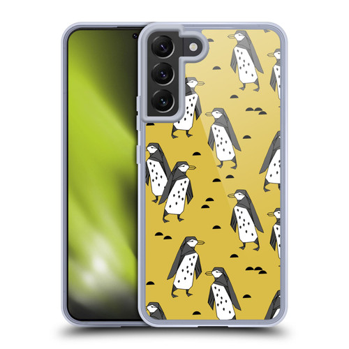 Andrea Lauren Design Birds Yellow Penguins Soft Gel Case for Samsung Galaxy S22+ 5G & MagSafe