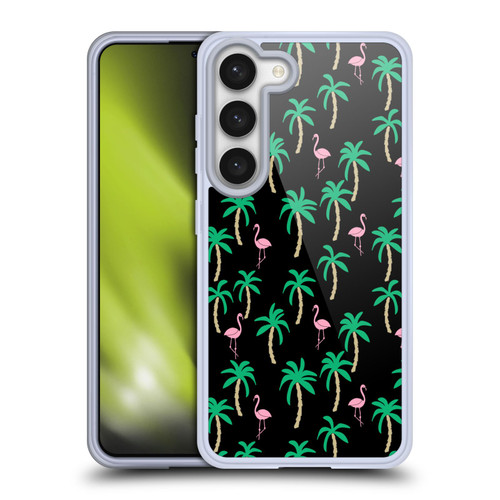 Andrea Lauren Design Birds Black Flamingo Soft Gel Case for Samsung Galaxy S23 5G & MagSafe