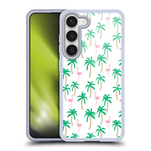 Andrea Lauren Design Birds White Flamingo Soft Gel Case for Samsung Galaxy S23 5G & MagSafe