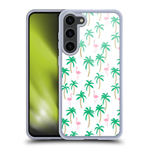 Andrea Lauren Design Birds White Flamingo Soft Gel Case for Samsung Galaxy S23+ 5G & MagSafe
