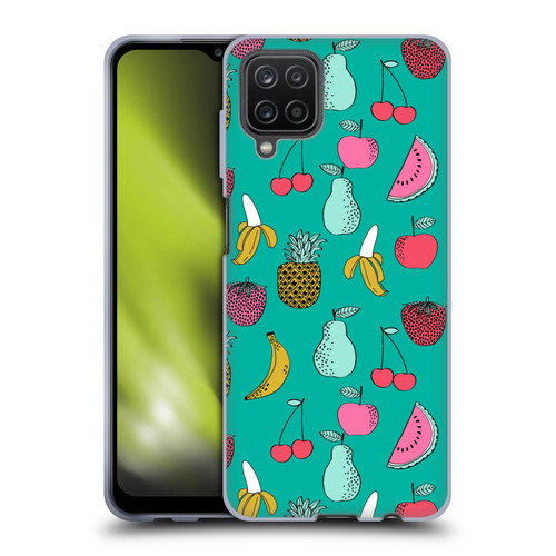 Andrea Lauren Design Food Pattern Fruits Soft Gel Case for Samsung Galaxy A12 (2020)