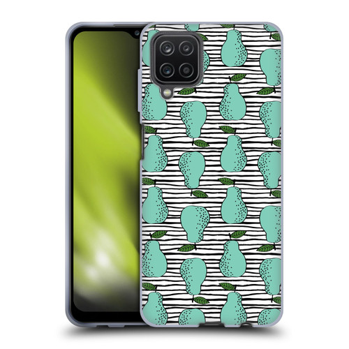 Andrea Lauren Design Food Pattern Pear Soft Gel Case for Samsung Galaxy A12 (2020)
