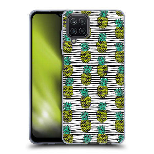 Andrea Lauren Design Food Pattern Pineapples Soft Gel Case for Samsung Galaxy A12 (2020)