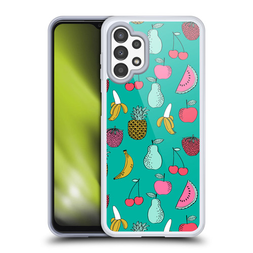Andrea Lauren Design Food Pattern Fruits Soft Gel Case for Samsung Galaxy A13 (2022)