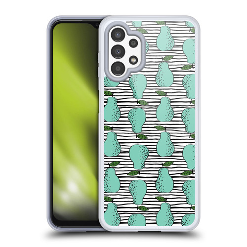 Andrea Lauren Design Food Pattern Pear Soft Gel Case for Samsung Galaxy A13 (2022)