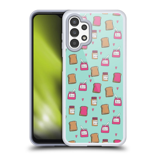 Andrea Lauren Design Food Pattern Peanut Butter And Jelly Soft Gel Case for Samsung Galaxy A13 (2022)