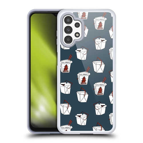 Andrea Lauren Design Food Pattern Take Out Soft Gel Case for Samsung Galaxy A13 (2022)