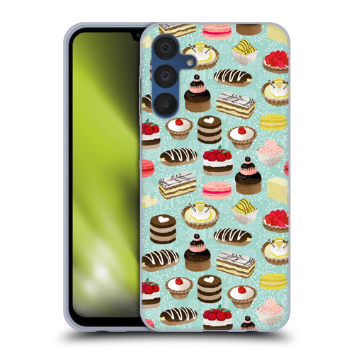 Andrea Lauren Design Food Pattern Desserts Soft Gel Case for Samsung Galaxy A15 & MagSafe