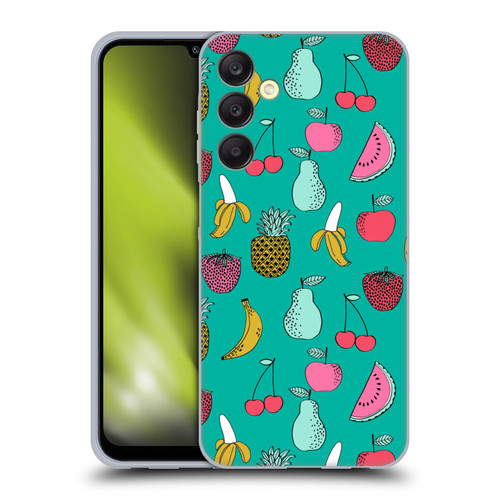 Andrea Lauren Design Food Pattern Fruits Soft Gel Case for Samsung Galaxy A25 5G