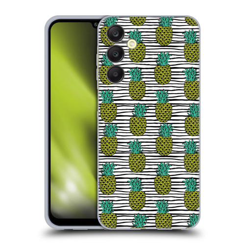 Andrea Lauren Design Food Pattern Pineapples Soft Gel Case for Samsung Galaxy A25 5G