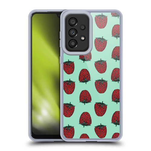 Andrea Lauren Design Food Pattern Strawberry Soft Gel Case for Samsung Galaxy A33 5G (2022)