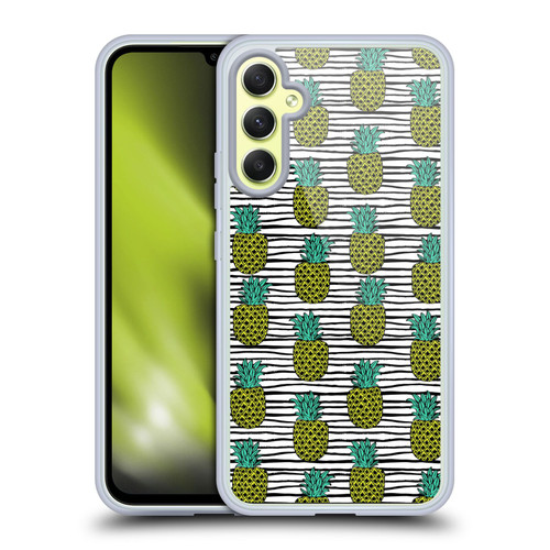 Andrea Lauren Design Food Pattern Pineapples Soft Gel Case for Samsung Galaxy A34 5G