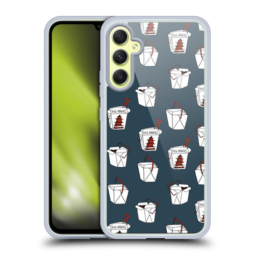 Andrea Lauren Design Food Pattern Take Out Soft Gel Case for Samsung Galaxy A34 5G