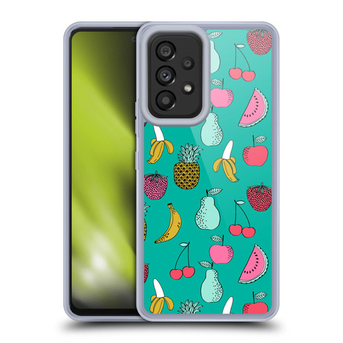 Andrea Lauren Design Food Pattern Fruits Soft Gel Case for Samsung Galaxy A53 5G (2022)