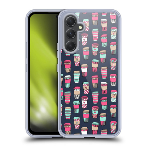 Andrea Lauren Design Food Pattern Coffee Soft Gel Case for Samsung Galaxy A54 5G