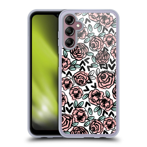 Andrea Lauren Design Lady Like Pink Floral Soft Gel Case for Samsung Galaxy A14 5G