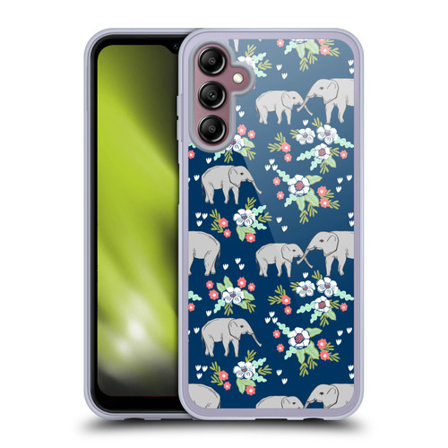 Andrea Lauren Design Animals Floral Elephant Soft Gel Case for Samsung Galaxy A14 5G