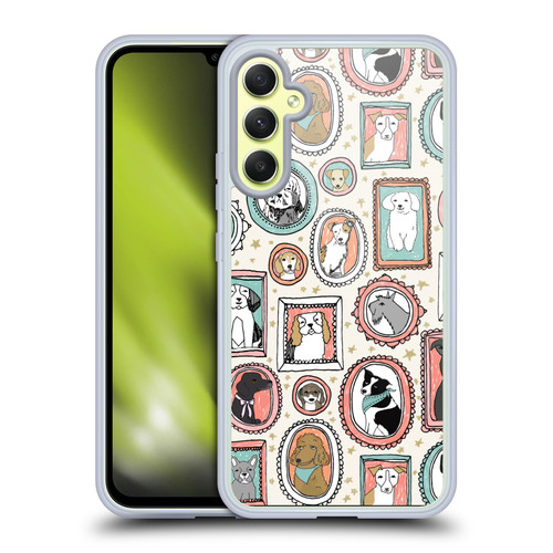 Andrea Lauren Design Animals Frame Dogs Soft Gel Case for Samsung Galaxy A34 5G