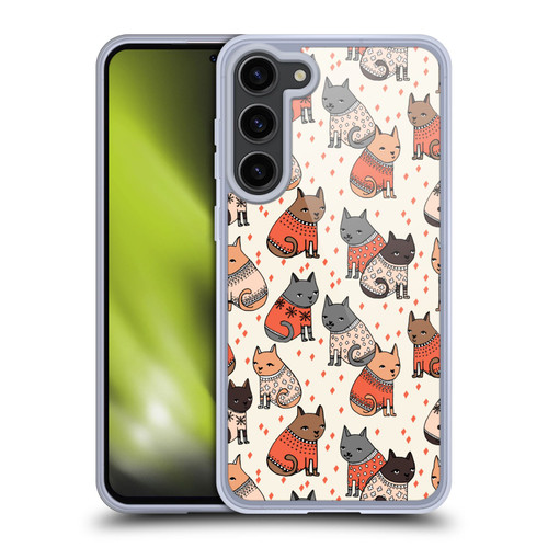 Andrea Lauren Design Animals Cozy Cats Soft Gel Case for Samsung Galaxy S23+ 5G & MagSafe