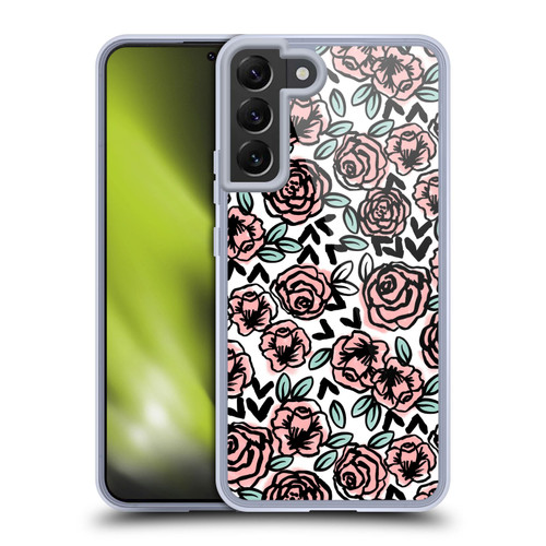 Andrea Lauren Design Lady Like Pink Floral Soft Gel Case for Samsung Galaxy S22+ 5G & MagSafe