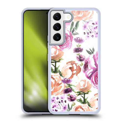 Anis Illustration Flowers Watercolour Soft Gel Case for Samsung Galaxy S22 5G & MagSafe