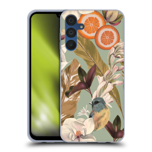 Anis Illustration Graphics New Tropical Pink Soft Gel Case for Samsung Galaxy A15 & MagSafe