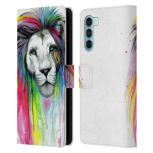 Pixie Cold Cats Rainbow Mane Leather Book Wallet Case Cover For Motorola Edge S30 / Moto G200 5G