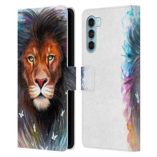 Pixie Cold Cats Sacred King Leather Book Wallet Case Cover For Motorola Edge S30 / Moto G200 5G