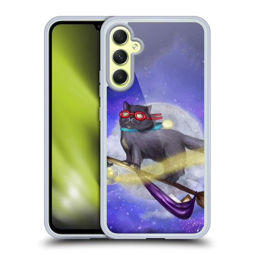 Ash Evans Black Cats Night Fly Soft Gel Case for Samsung Galaxy A34 5G