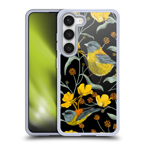 Anis Illustration Graphics Yellow Birds Soft Gel Case for Samsung Galaxy S23 5G & MagSafe