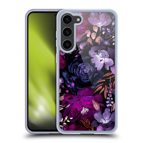Anis Illustration Graphics Floral Chaos Purple Soft Gel Case for Samsung Galaxy S23+ 5G & MagSafe