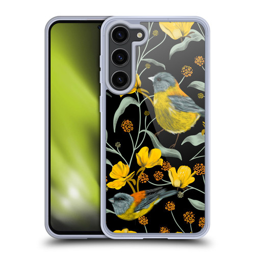 Anis Illustration Graphics Yellow Birds Soft Gel Case for Samsung Galaxy S23+ 5G & MagSafe