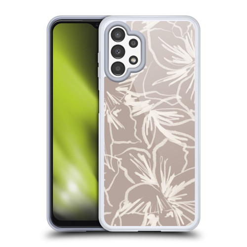 Anis Illustration Mix Pattern Floral Lines Soft Gel Case for Samsung Galaxy A13 (2022)
